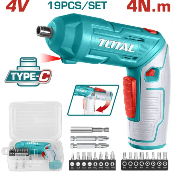 DESTORNILLADOR AJUSTABLE TIPO-C 4V  HEX 1/4’’  TOTAL