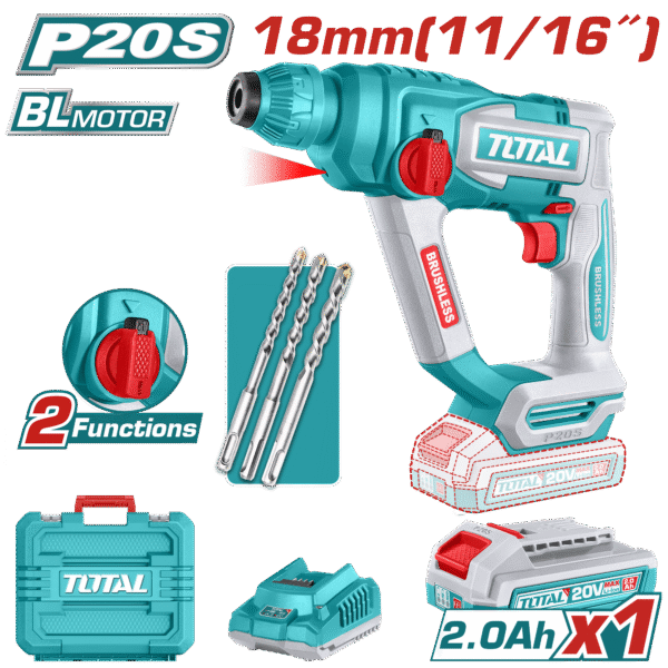 ROTOMARTILLO SDS+ 18MM 20V  1X.2.0AH  TRHLI201881 TOTAL