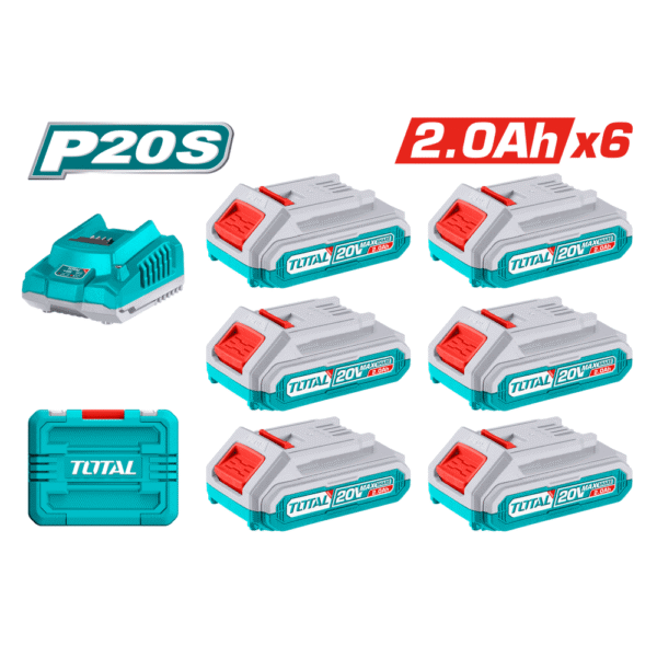 SET DE BATERIAS LI-ION 20V 2.0AH  TFBCLI20611 TOTAL