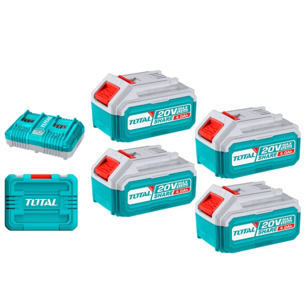 SET DE BATERIAS LI-ION 20V 4.0AH  TFBCLI20244 TOTAL