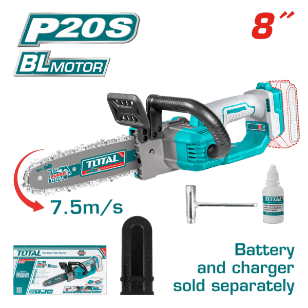 SIERRA DE CADENA LI-ION 20V 8’’ 20CM  7.5M/S TGSLI2085 TOTAL