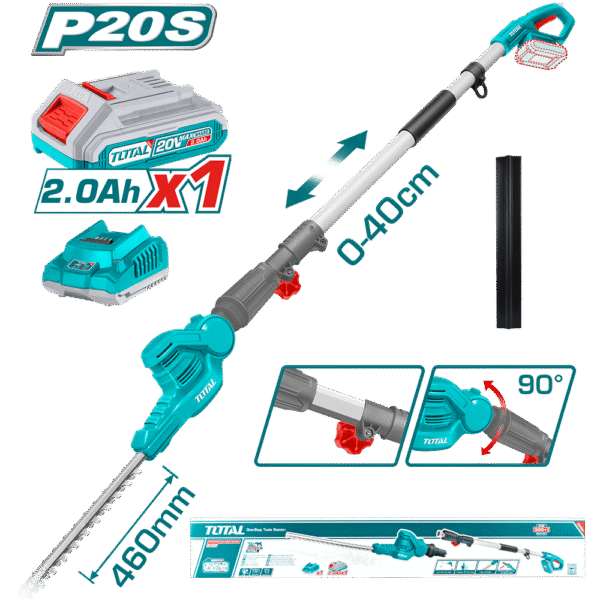CORTASETOS LI-ION 20V 1X2.0AH EXTENSION 0-40CM. TPHT2016012 TOTAL