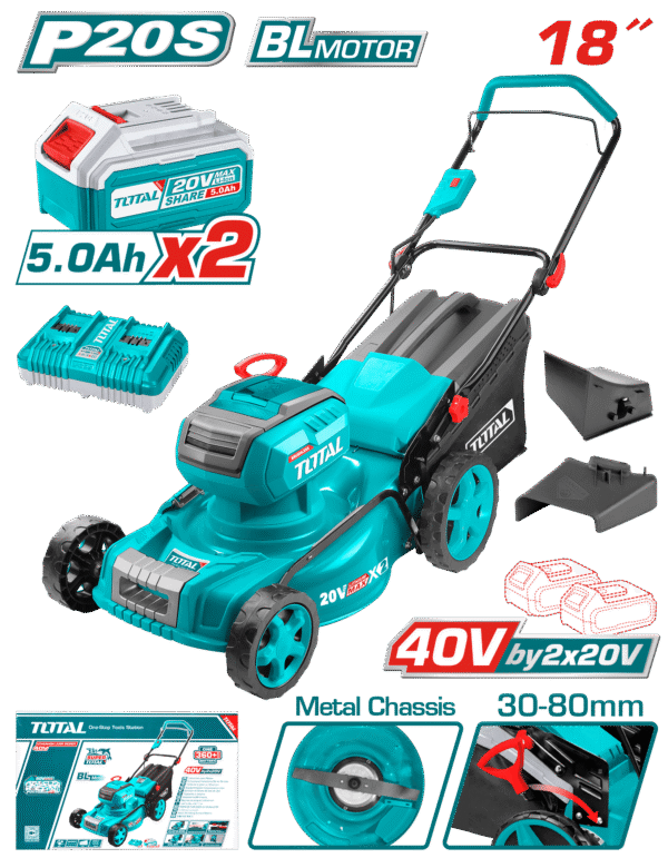 CORTA CESPED LI-ION 40V 2800RPM P20S 60L TLMLI20186 TOTAL